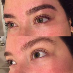 Before and after Brow Tint